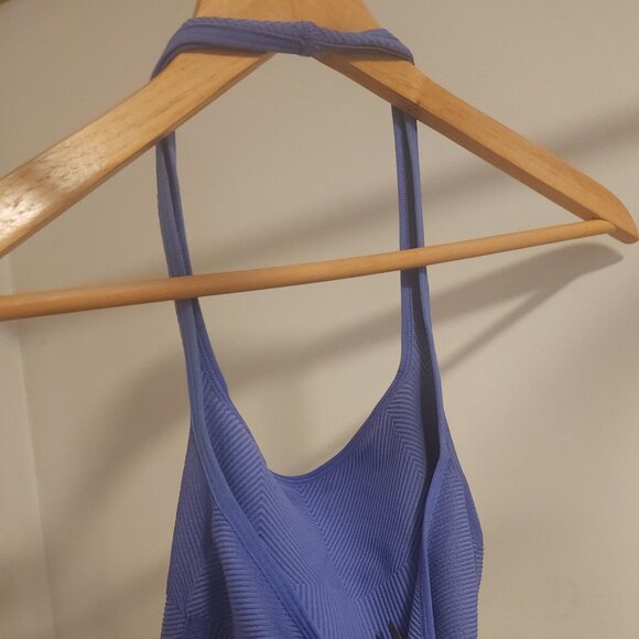 BLUE BELLE! By Anthropologie Halter  BLUE Tank Top NEW - Picture 2 of 2